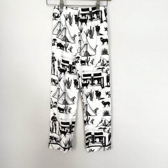 Katie Kime Marfa Toile Pajama Pants Girls Size 10 Preppy Texas Western Rustic - Picture 5 of 7